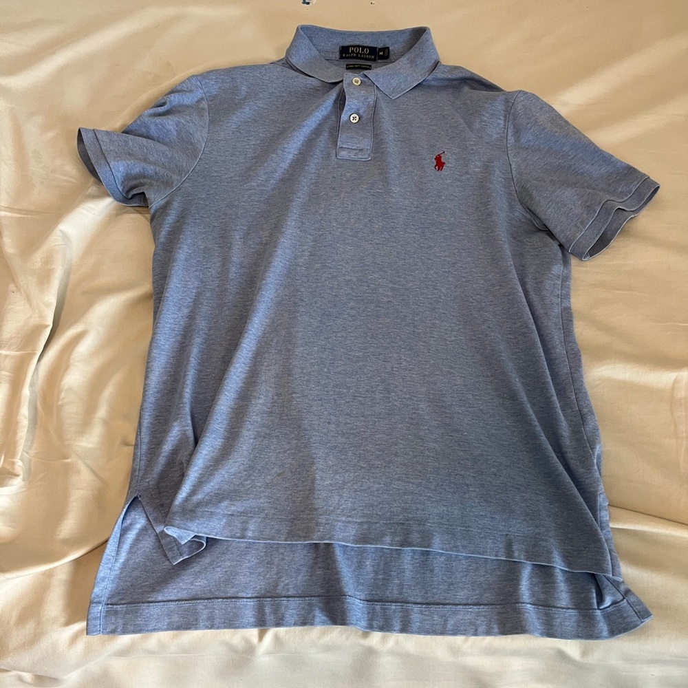 Ralph Lauren Blue Polo Shirt Signature Style